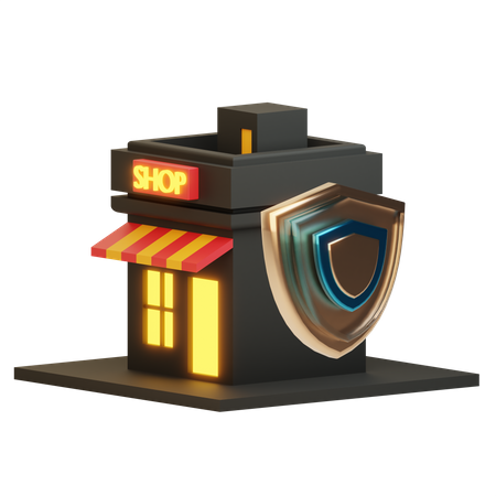 Seguridad de la tienda  3D Icon