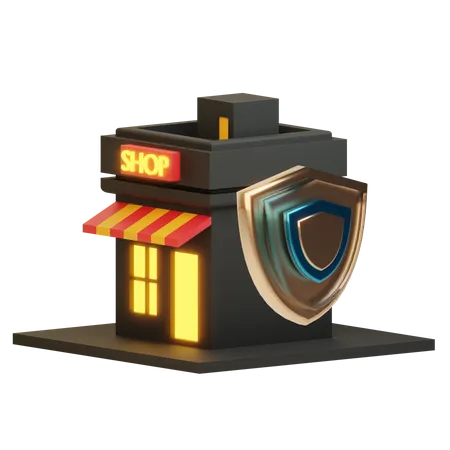 Seguridad de la tienda  3D Icon