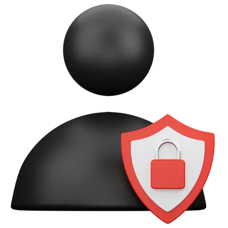 Seguridad del usuario  3D Icon