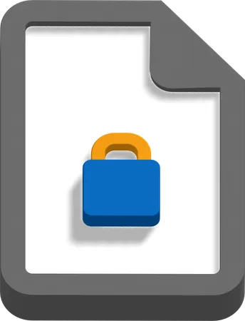 Seguridad de archivos  3D Icon