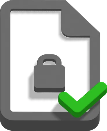 Seguridad de archivos  3D Icon