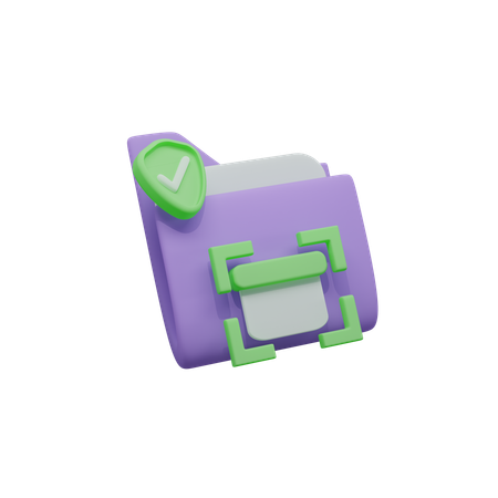 Seguridad de archivos  3D Icon