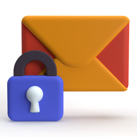 Seguridad del correo  3D Icon