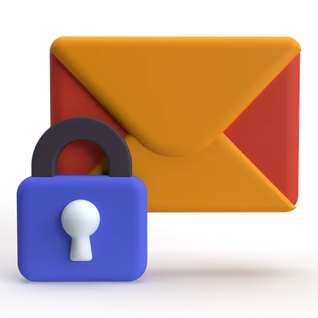 Seguridad del correo  3D Icon