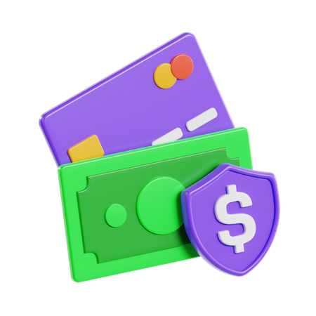 Seguridad del dinero  3D Icon