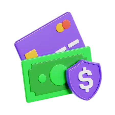 Seguridad del dinero  3D Icon