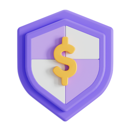 Seguridad del dinero  3D Icon