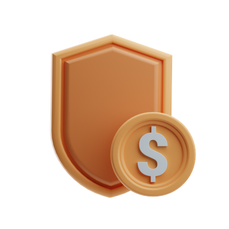 Seguridad del dinero  3D Icon