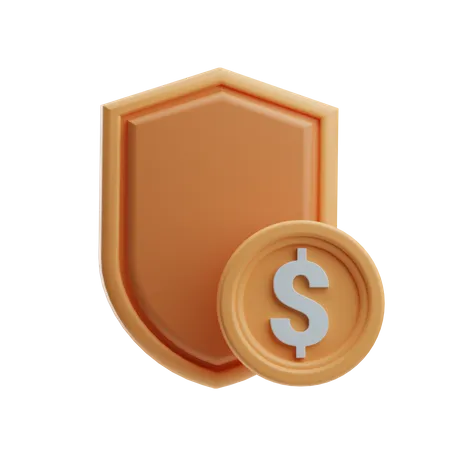 Seguridad del dinero  3D Icon