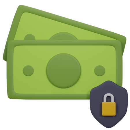 Seguridad del dinero  3D Icon