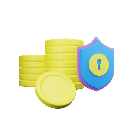 Seguridad del dinero  3D Icon