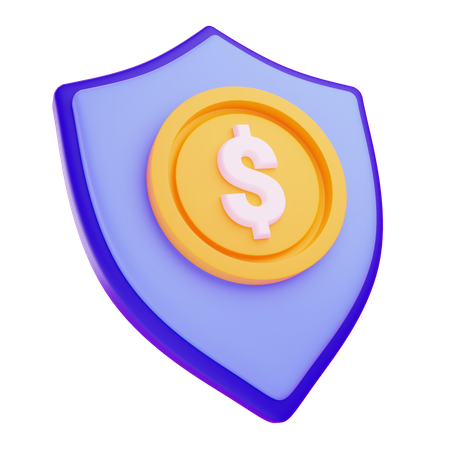 Seguridad del dinero  3D Icon