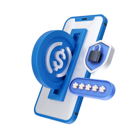 Seguridad del dolar  3D Icon