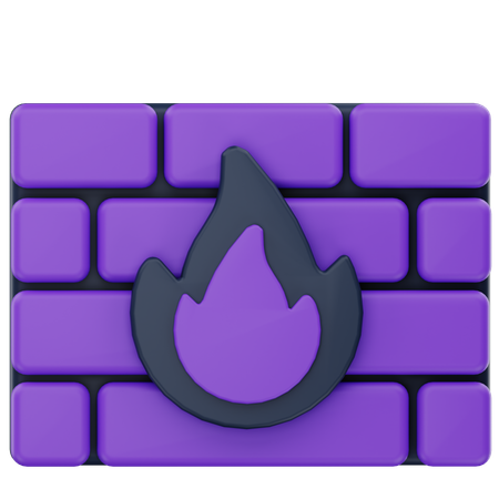 Seguridad del cortafuegos  3D Icon