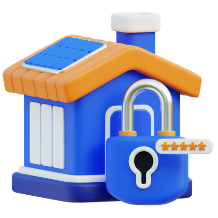 Seguridad de casa  3D Icon