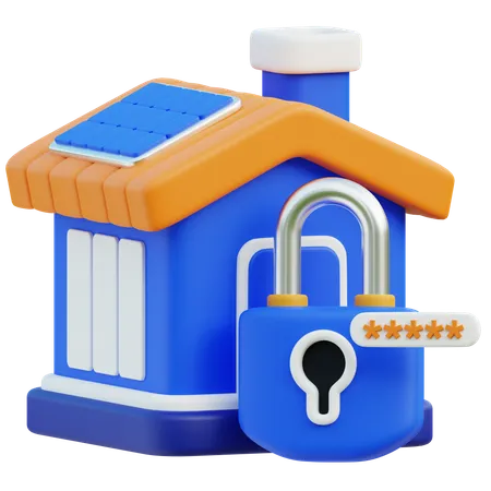 Seguridad de casa  3D Icon