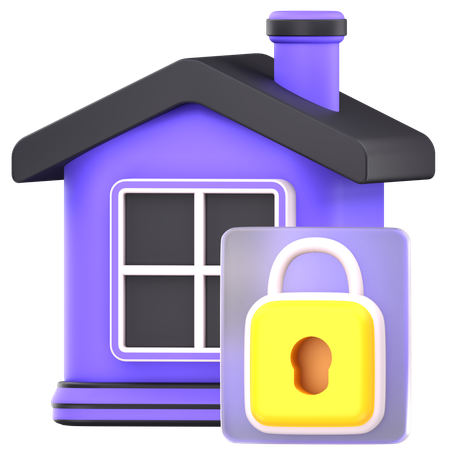 Seguridad de casa  3D Icon