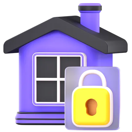 Seguridad de casa  3D Icon