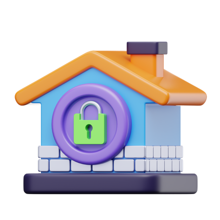 Seguridad de casa  3D Icon