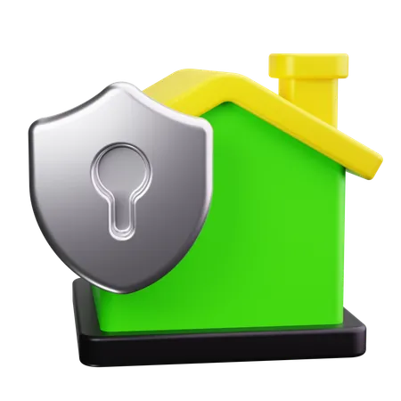 Seguridad de casa  3D Icon