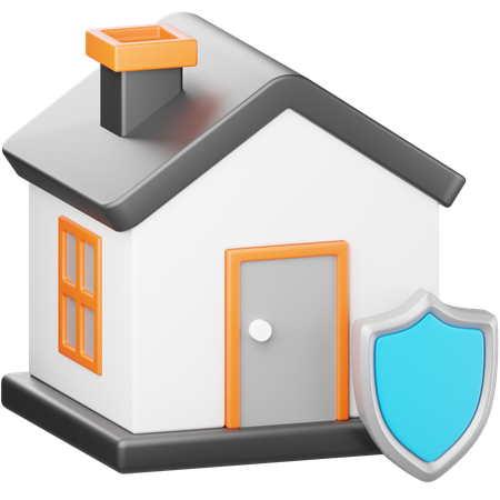 Seguridad de casa  3D Icon