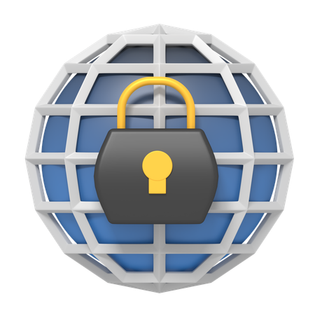 Seguridad del navegador  3D Icon