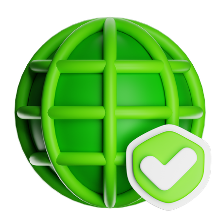 Seguridad del navegador  3D Icon