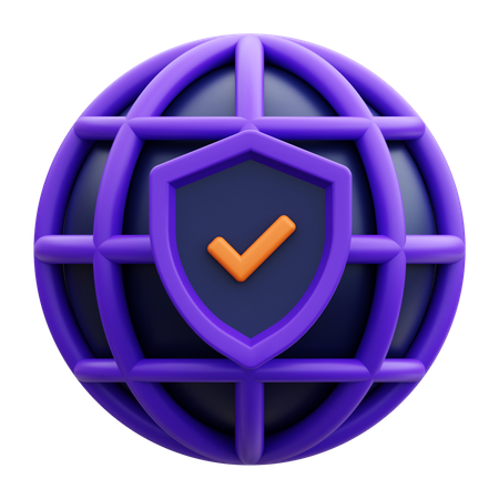 Seguridad del navegador  3D Icon