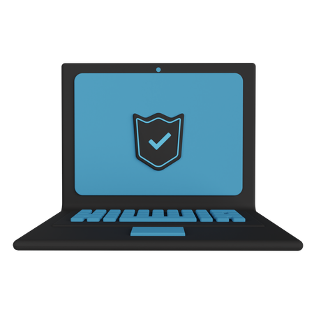Seguridad del ordenador portátil  3D Icon