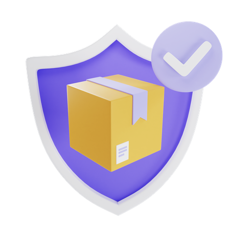 Seguridad del paquete  3D Icon