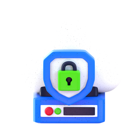 Seguridad del servidor  3D Icon