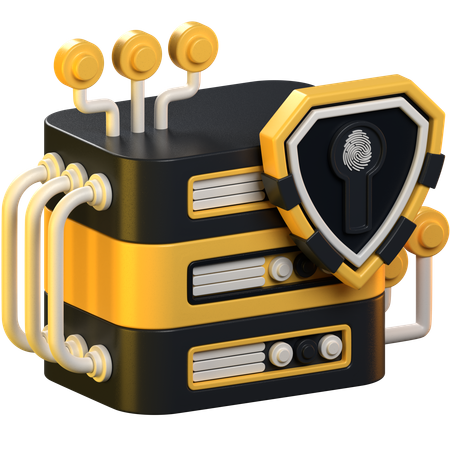 Seguridad del servidor  3D Icon