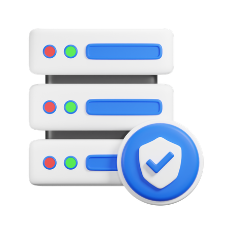 Seguridad del servidor  3D Icon