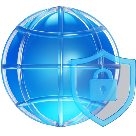 Seguridad del sitio web  3D Icon