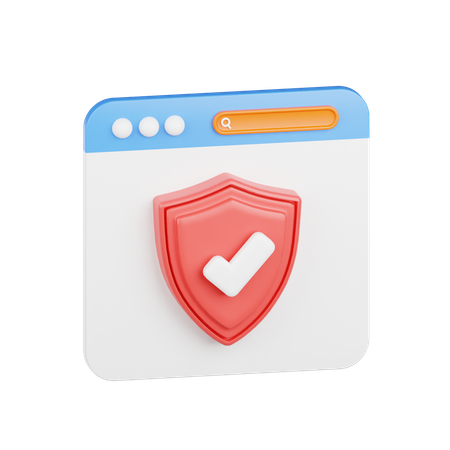 Seguridad del sitio web  3D Icon