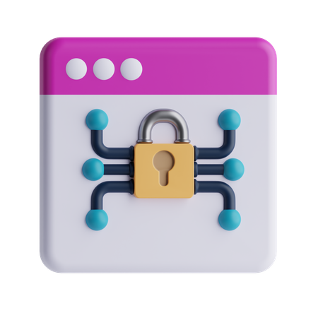 Seguridad del sitio web  3D Icon