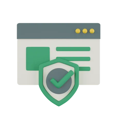 Seguridad del sitio web  3D Icon