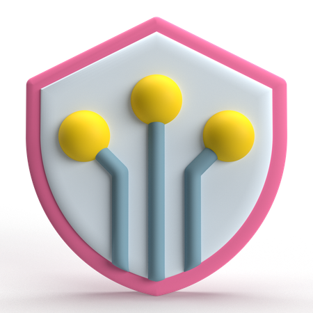 Seguridad digital  3D Icon