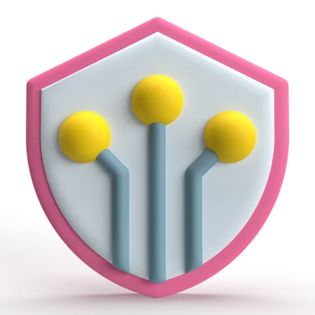 Seguridad digital  3D Icon