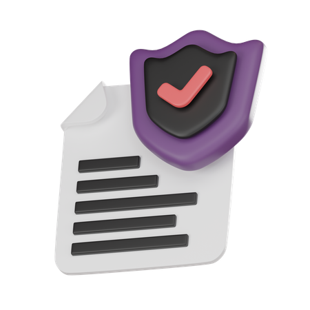 Seguridad de documentos  3D Icon