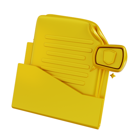 Seguridad de documentos  3D Icon