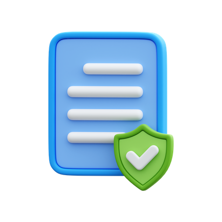 Seguridad de documentos  3D Icon