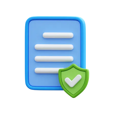 Seguridad de documentos  3D Icon