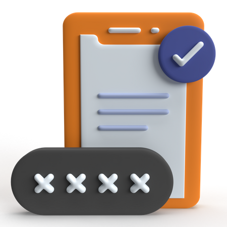 Seguridad de documentos  3D Icon