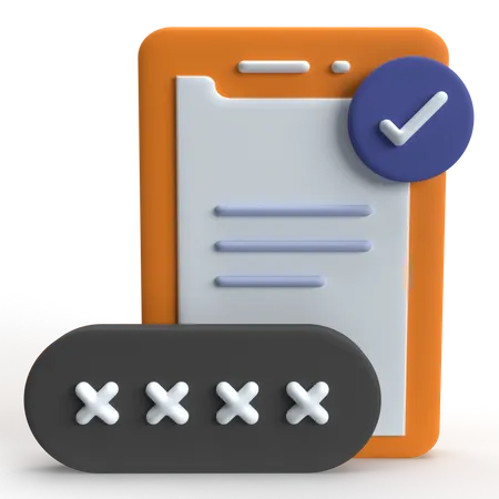 Seguridad de documentos  3D Icon