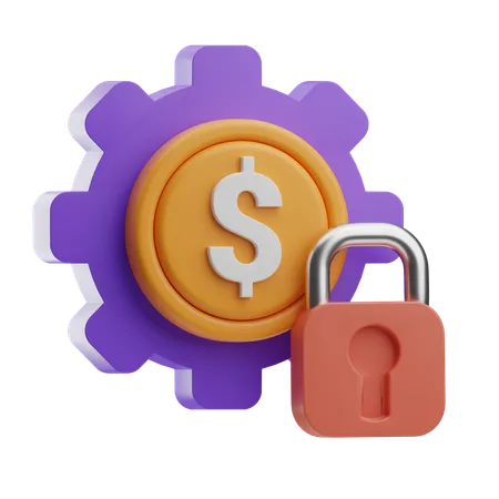 Seguridad del dolar  3D Icon