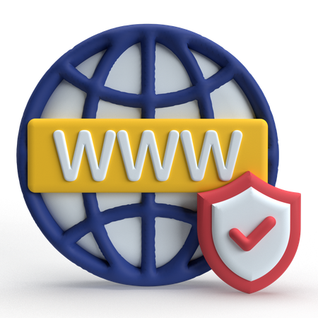 Seguridad de Internet  3D Icon