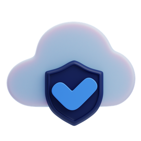 Seguridad en la nube  3D Icon