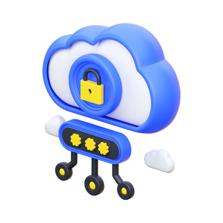 Seguridad en la nube  3D Icon