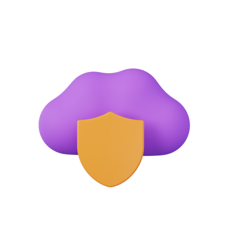 Seguridad en la nube  3D Icon